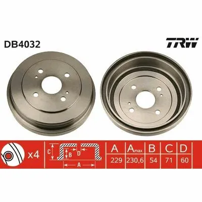 TRW DB4032 Tamburo Freno Ultime Pezzi