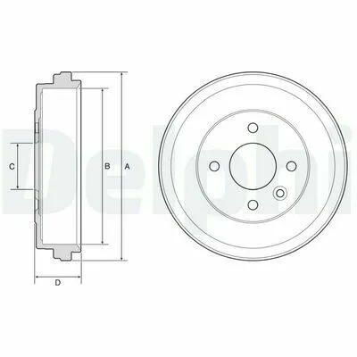 Reso Gratuito DELPHI BF637 Tamburo Freno