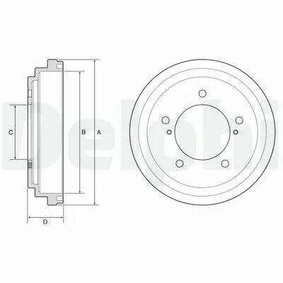 Subito Disponibile DELPHI BF647 Tamburo Freno