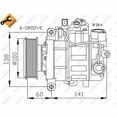 Prezzo Basso NRF EASY FIT 32263 Compressore, Climatizzatore