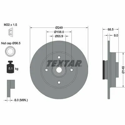Prezzo Conveniente TEXTAR PRO 92133303 Disco Freno