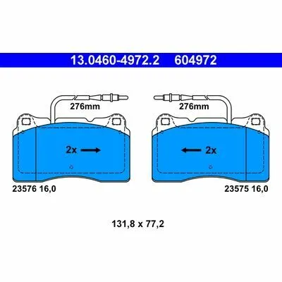 ATE 13.0460-4972.2 Kit Pastiglie Freno, Freno a Disco Must-Have