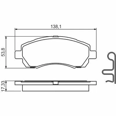 Ultimissimo Modello BOSCH 0 986 424 770 Kit Pastiglie Freno, Freno a Disco