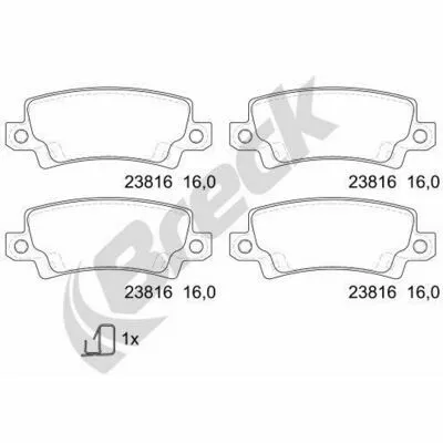 Consegna Rapida BRECK 23816 00 704 10 Kit Pastiglie Freno, Freno a Disco