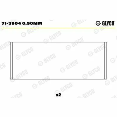 GLYCO 71-3904 0.50mm Semicuscinetto di Testa Della Biella Esclusivo