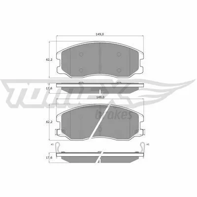 TOMEX BRAKES TX 16-42 Kit Pastiglie Freno, Freno a Disco Must-Have