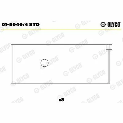 GLYCO 01-5040/4 STD Semicuscinetto di Testa Della Biella Ultima Occasione