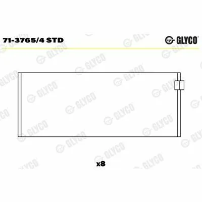 Super Prezzo GLYCO 71-3765/4 STD Semicuscinetto di Testa Della Biella