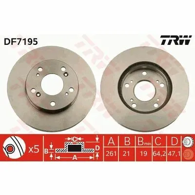 TRW DF7195 Disco Freno Più Venduto