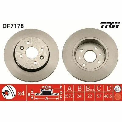 Occasione Imperdibile TRW DF7178 Disco Freno