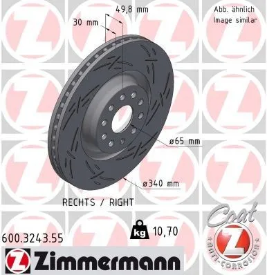 ZIMMERMANN 600.3243.55 Disco freno Nuova Collezione