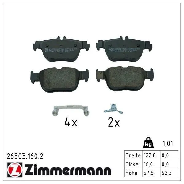 Solo Oggi ZIMMERMANN 26303.160.2 Kit pastiglie freni