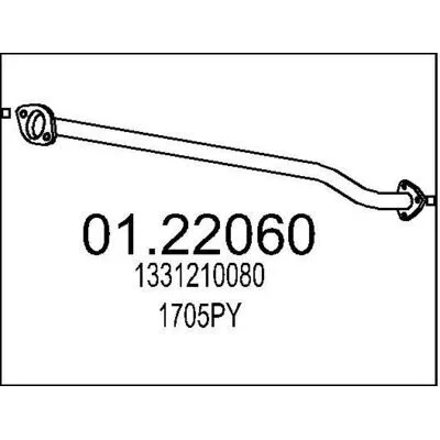 Super Prezzo MTS 01.22060 Tubo gas Scarico