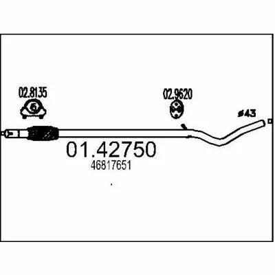 MTS 01.42750 Tubo gas Scarico Prezzo Scontato