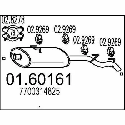 Occasione MTS 01.60161 Silenziatore Posteriore