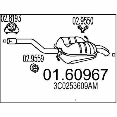 Promo Stagionale MTS 01.60967 Silenziatore Posteriore