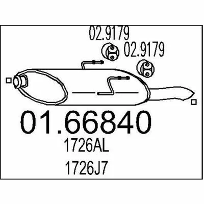 Sconto MTS 01.66840 Silenziatore Posteriore