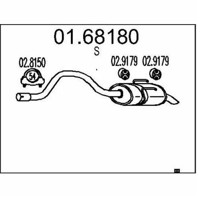 Affare MTS 01.68180 Silenziatore Posteriore