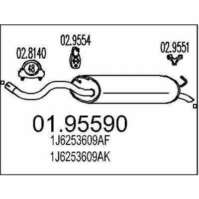 MTS 01.95590 Silenziatore Posteriore Prezzo Scontato