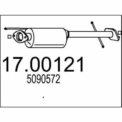 Offerta Limitata MTS 17.00121 Filtro Antiparticolato / Particellare, Impianto gas Scarico