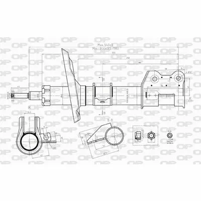 Prezzo Di Fabbrica OPEN PARTS SAB8016.31 Ammortizzatore