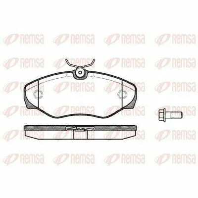 REMSA 0834.10 Kit Pastiglie Freno, Freno a Disco Reso Gratuito