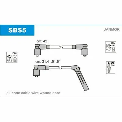 JANMOR SBS5 Cavo Accensione Ultimissimo Modello
