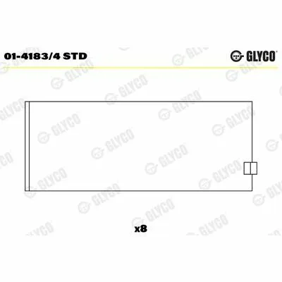 GLYCO 01-4183/4 STD Semicuscinetto di Testa Della Biella Direttamente Dal Produttore