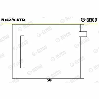 Più Venduto GLYCO N147/4 STD Cuscinetti dell‘albero a camme