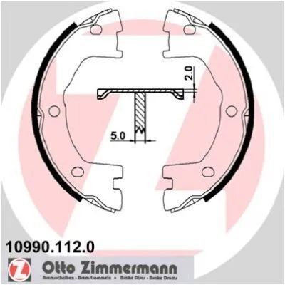 ZIMMERMANN 10990.112.0 Kit Ganasce Freno Nuovo Arrivo