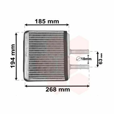 Must-Have VAN WEZEL 08006042 Scambiatore Calore, Riscaldamento Abitacolo