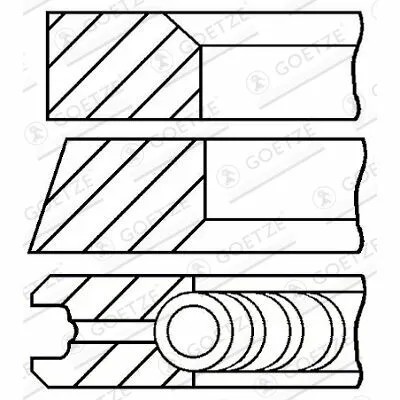Economico GOETZE ENGINE LKZ-Ring® 08-427500-00 Fascia Elastica