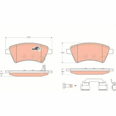 TRW COTEC GDB1673 Kit Pastiglie Freno, Freno a Disco Compra Adesso