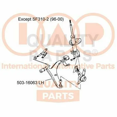 Vendita Finale IAP QUALITY PARTS 503-16063 Braccio Oscillante, Sospensione Ruota