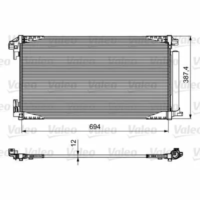 Professionale VALEO 814028 Condensatore, Climatizzatore