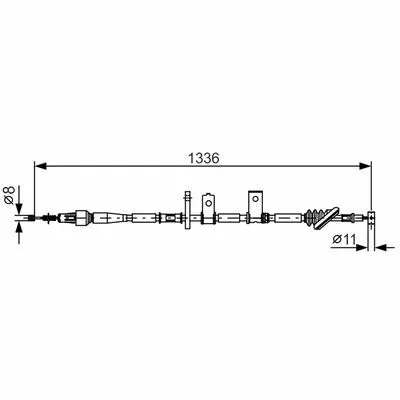 BOSCH 1 987 482 091 Cavo Comando, Freno Stazionamento Economico