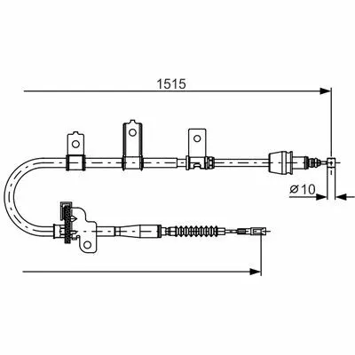 BOSCH 1 987 482 098 Cavo Comando, Freno Stazionamento Prezzo Ridotto