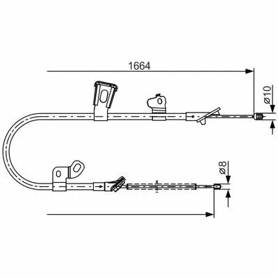 Prezzo Di Fabbrica BOSCH 1 987 482 219 Cavo Comando, Freno Stazionamento