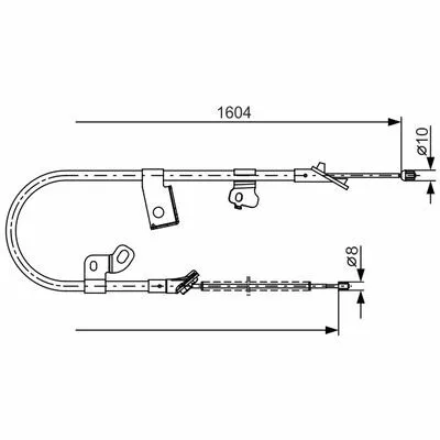 Affare BOSCH 1 987 482 220 Cavo Comando, Freno Stazionamento