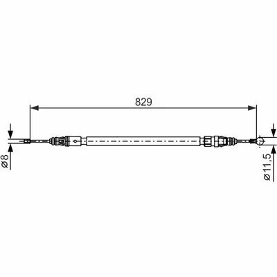 Offerta Lampo BOSCH 1 987 482 372 Cavo Comando, Freno Stazionamento