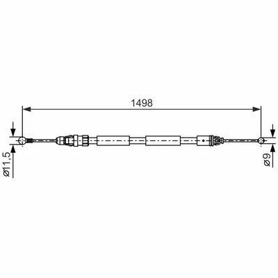 Prezzo Di Fabbrica BOSCH 1 987 482 387 Cavo Comando, Freno Stazionamento