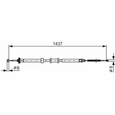 Consegna Rapida BOSCH 1 987 482 391 Cavo Comando, Freno Stazionamento