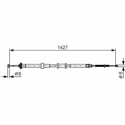 BOSCH 1 987 482 392 Cavo Comando, Freno Stazionamento Consegna Rapida