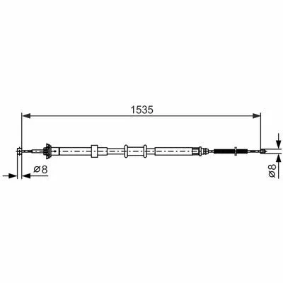 Ultimissimo Modello BOSCH 1 987 482 393 Cavo Comando, Freno Stazionamento