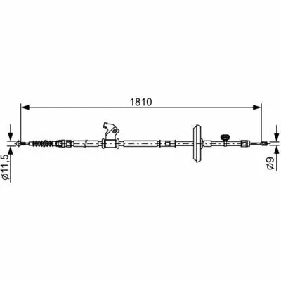 Professionale BOSCH 1 987 482 507 Cavo Comando, Freno Stazionamento