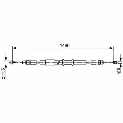 BOSCH 1 987 482 553 Cavo Comando, Freno Stazionamento Solo Oggi