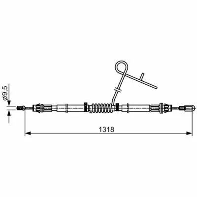 BOSCH 1 987 482 559 Cavo Comando, Freno Stazionamento Saldi