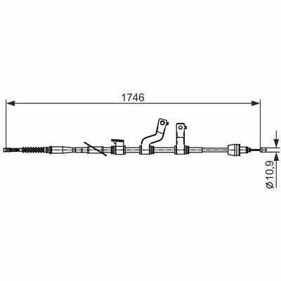 BOSCH 1 987 482 572 Cavo Comando, Freno Stazionamento Professionale