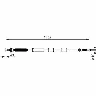 Spedito Oggi BOSCH 1 987 482 581 Cavo Comando, Freno Stazionamento