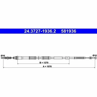 Esclusivo ATE 24.3727-1936.2 Cavo Comando, Freno Stazionamento